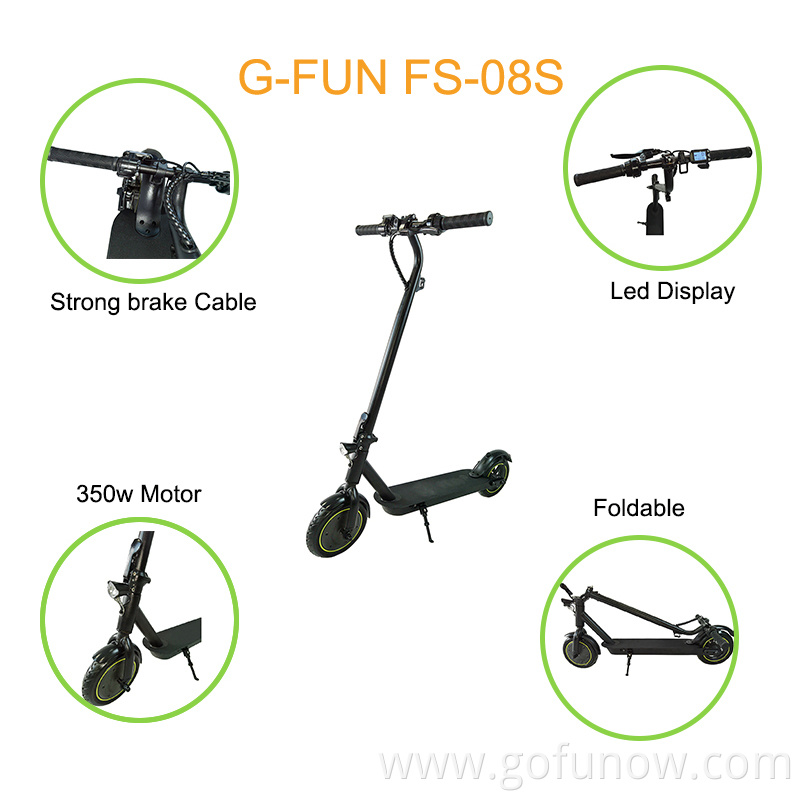 G-FUN foldable skoter weped battery wheel skoter motorized scooter